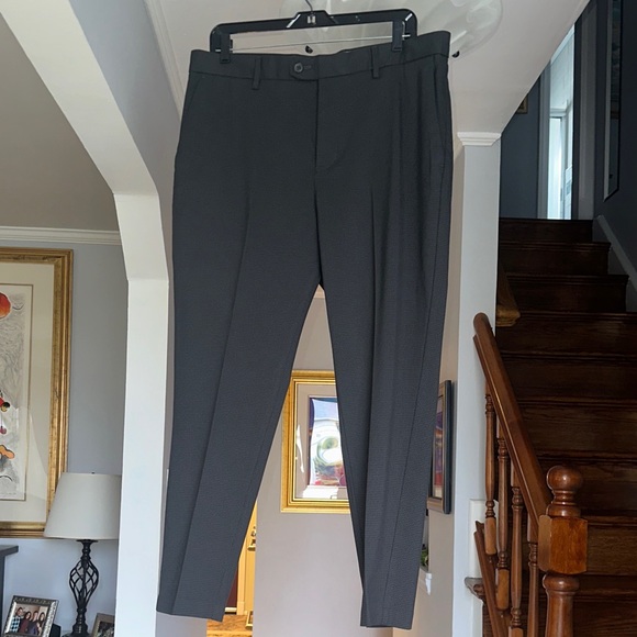 Banana Republic Men's Charcoal Grey Slim Tapered Fit Dress Pants Sz 34 - Picture 3 of 7